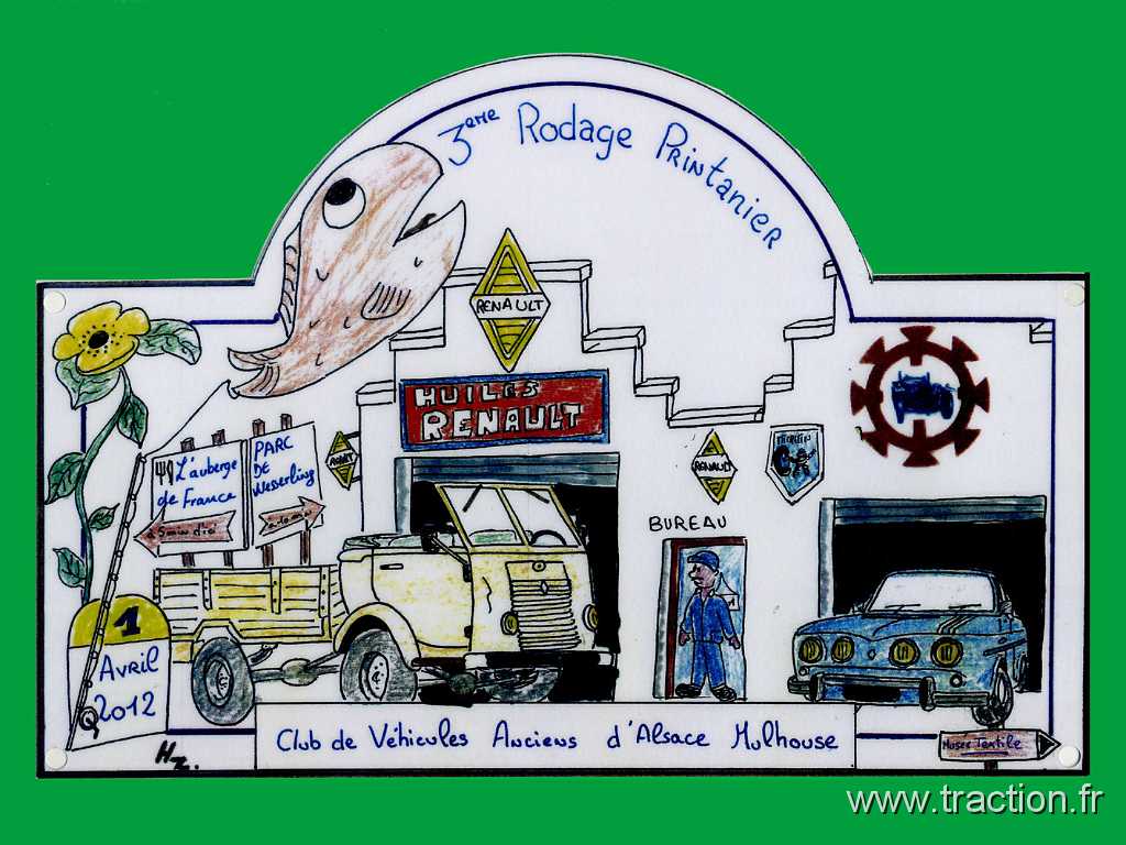 2012_Rodage_Printanier (13).jpg - 01/04/2012 - 68053 MULHOUSE CEDEX - Club de Véhicules Anciens d'Alsace Mulhouse - CVAAM - 3ème Rodage Printanier - La plaque rallye
